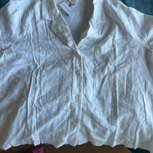 Banana Republic Linen Blend Shirt in White